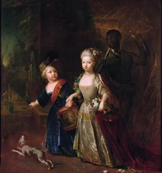 Kronprins Fredrik II med sin syster Vilhelmine, 1714
